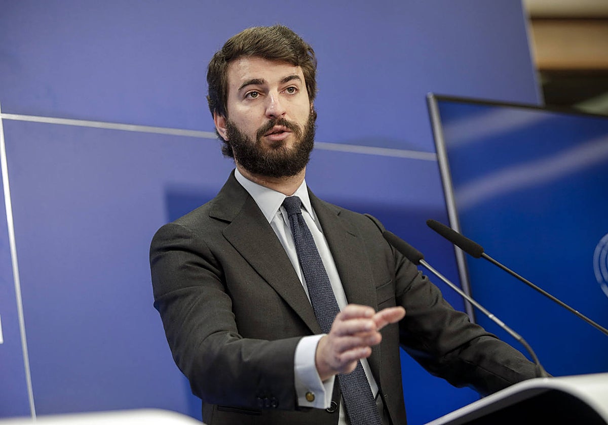 Juan García-Gallardo, durante una intervención reciente en Bruselas