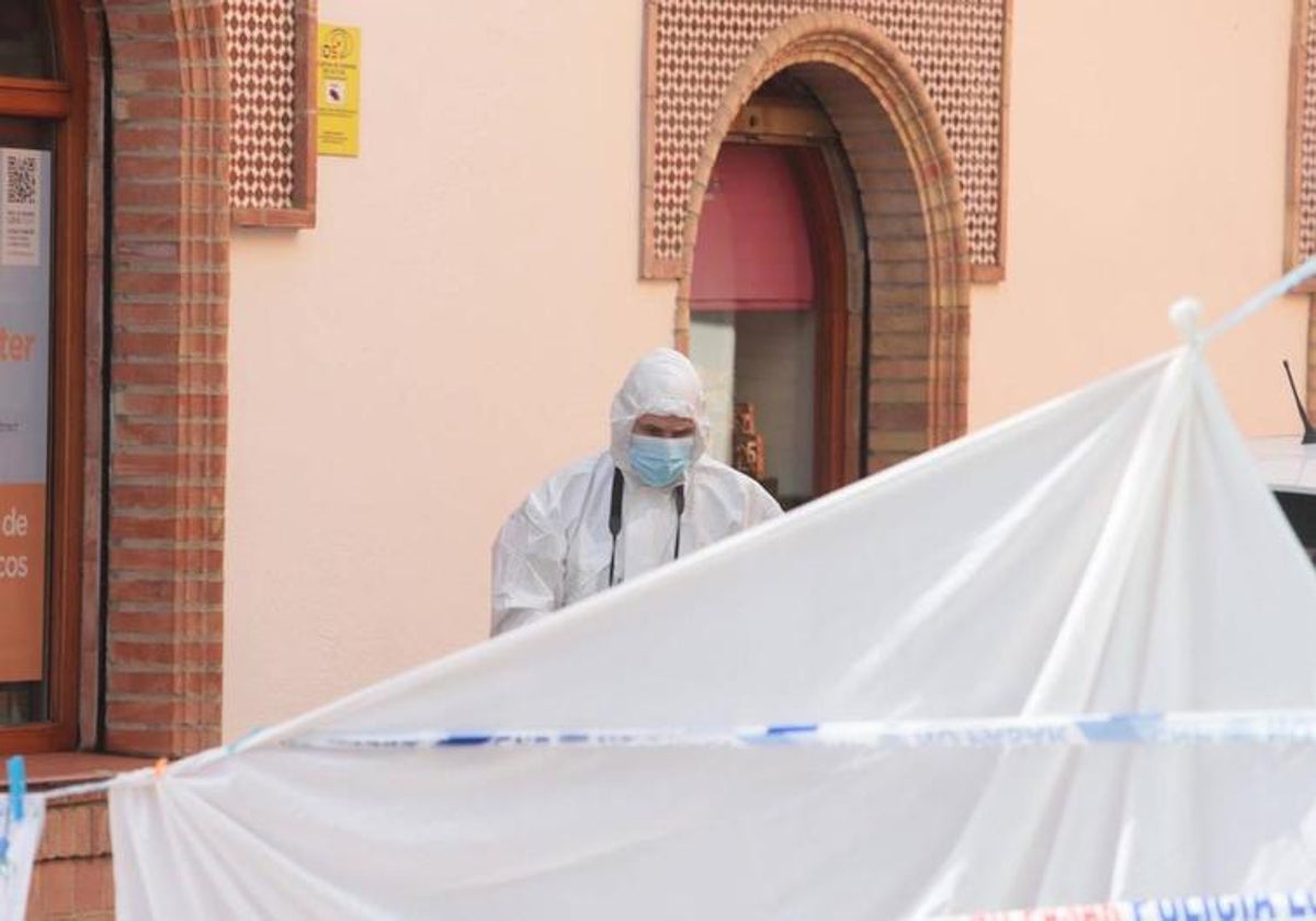 Imagen del lugar del suceso en la Calle de Las Monjas (Andújar)