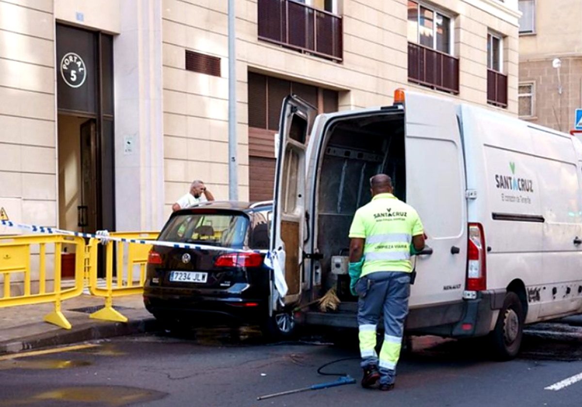 Escena del crimen de Abigail, la  víctima  de violencia de género número 100 en Canarias