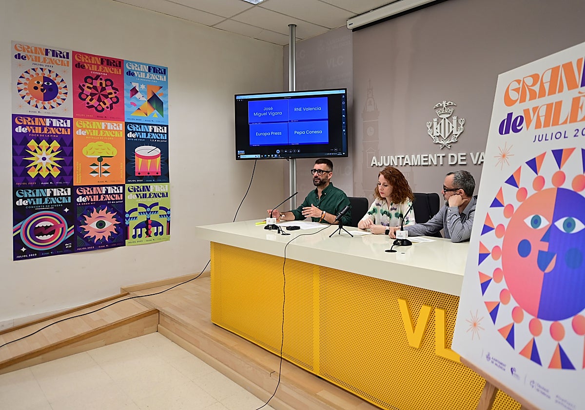 Imagen tomada durante la presentación de la Gran Fira de Valencia 2023