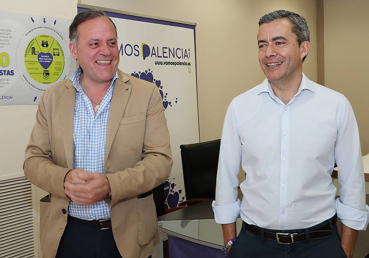 Domiciano Curiel y Diego La Isabel de la formación local Vamos Palencia, en una reciente imagen