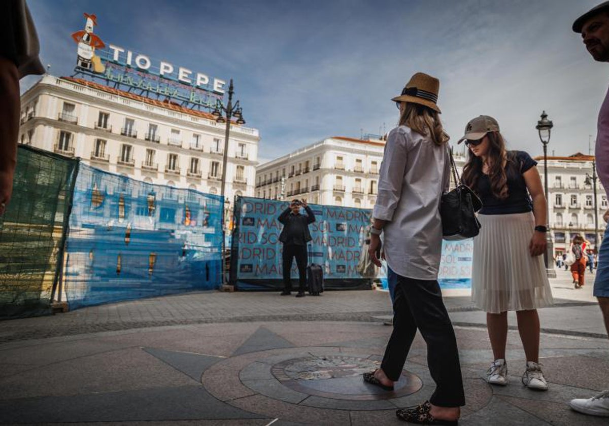 Imagen de archivo tomada en el Kilómetro Cero de la Puerta del Sol de Madrid