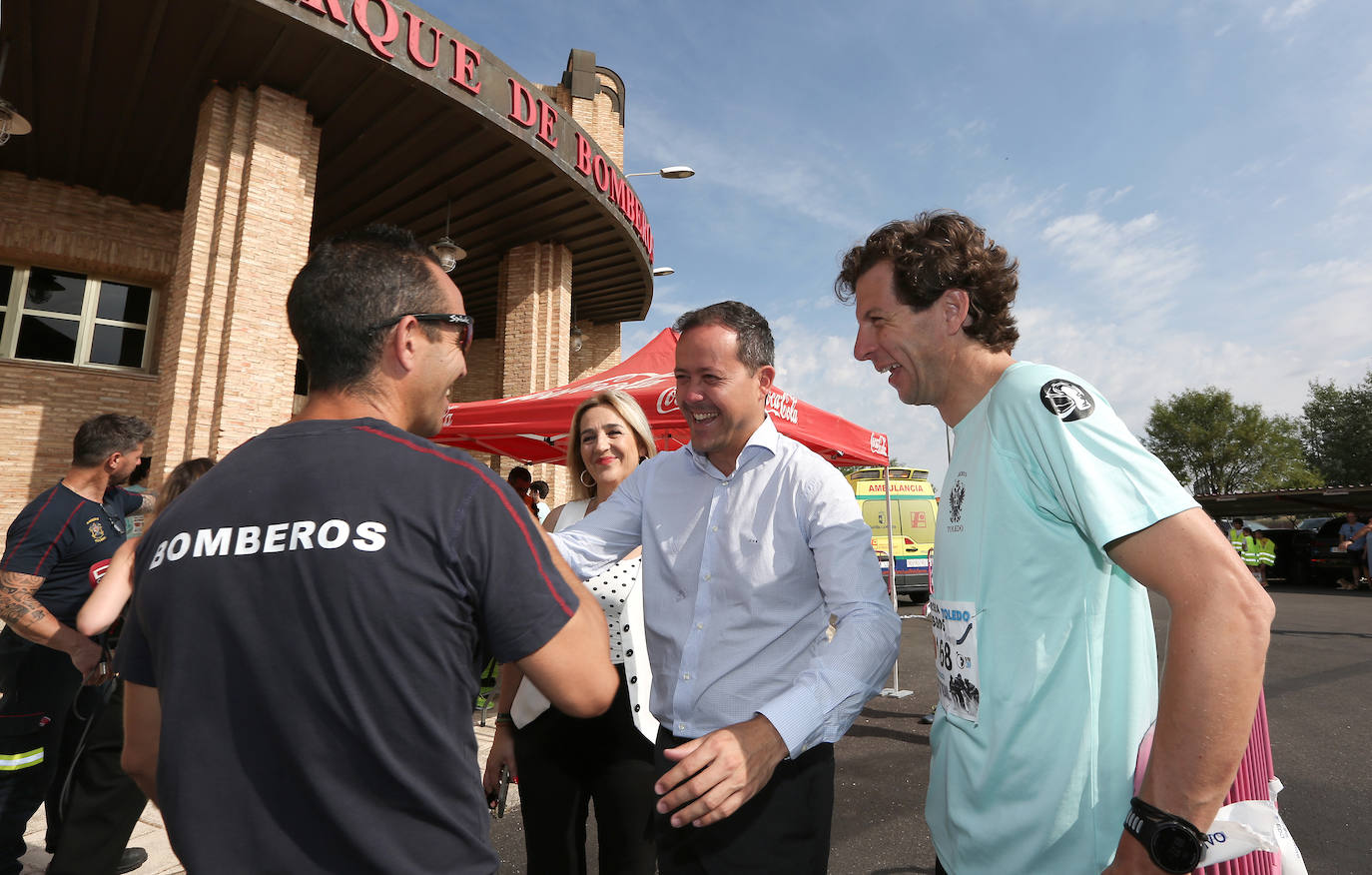 Carlos Velázquez e Inés Cañizares, en la carrera de los bomberos