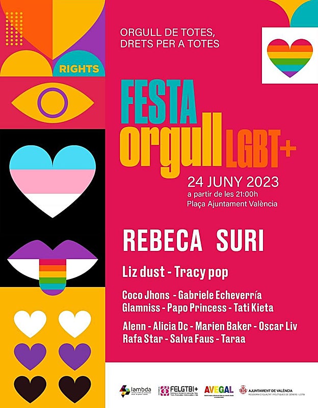 Orgullo Valencia 2023: fecha, recorrido de la manifestación y horario de la fiesta