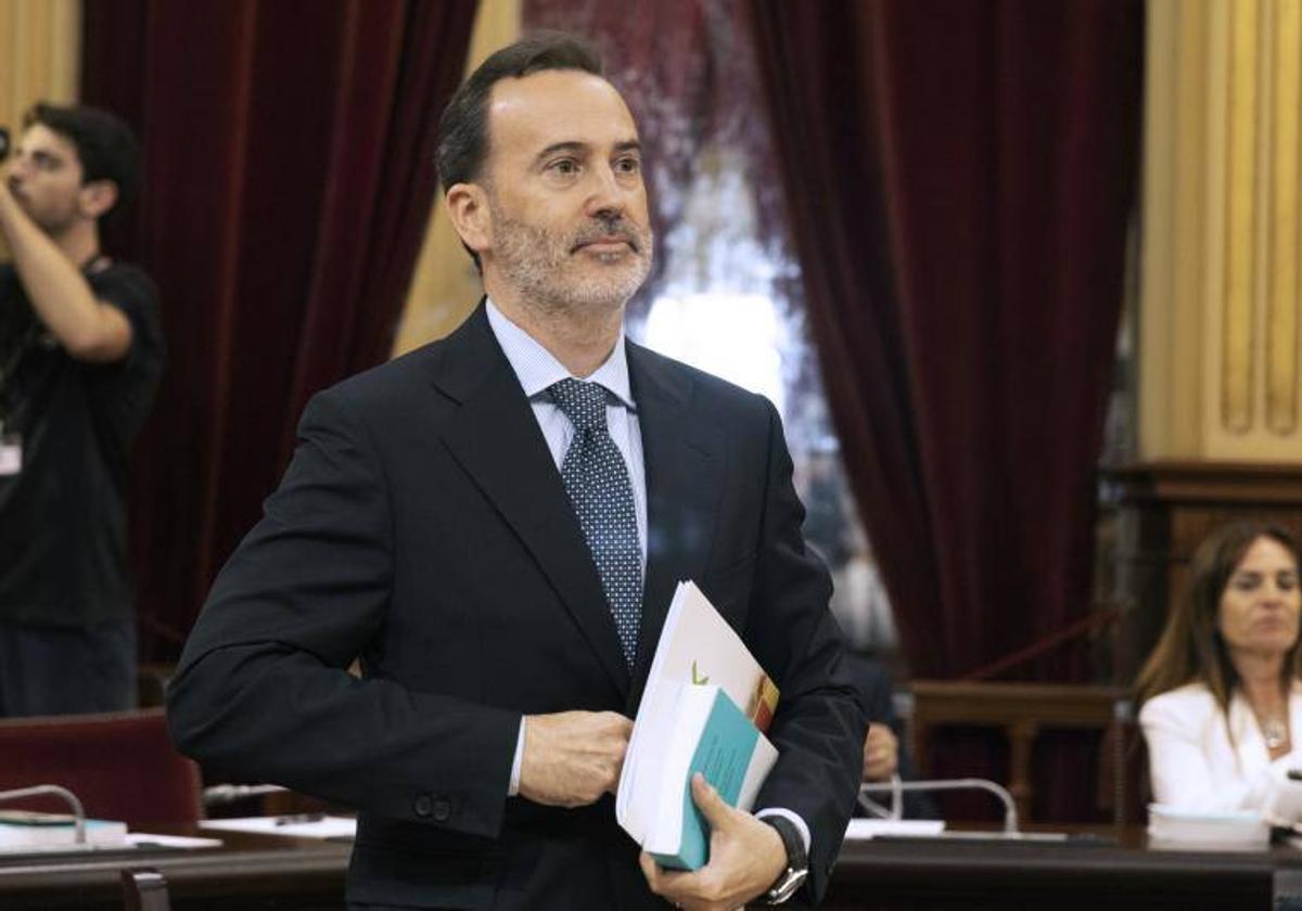 Gabriel Le Senne este martes durante la constitución del Parlamento balear