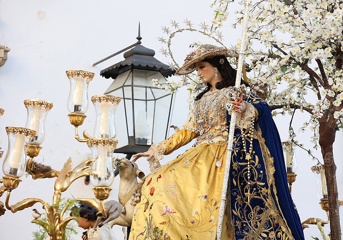 La Divina Pastora de Capuchinos, durante su procesión del 17 de septiembre de 2022