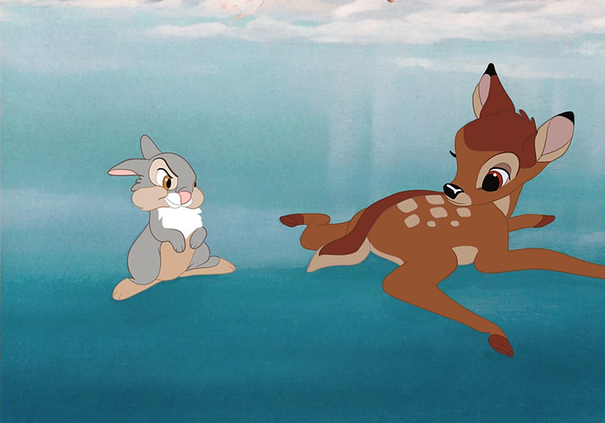 Bambi y Tambor, en la película de Disney