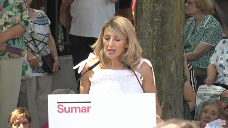 Yolanda Díaz defiende un ingreso de mil euros "para los que están sufriendo el coste de la vida"
