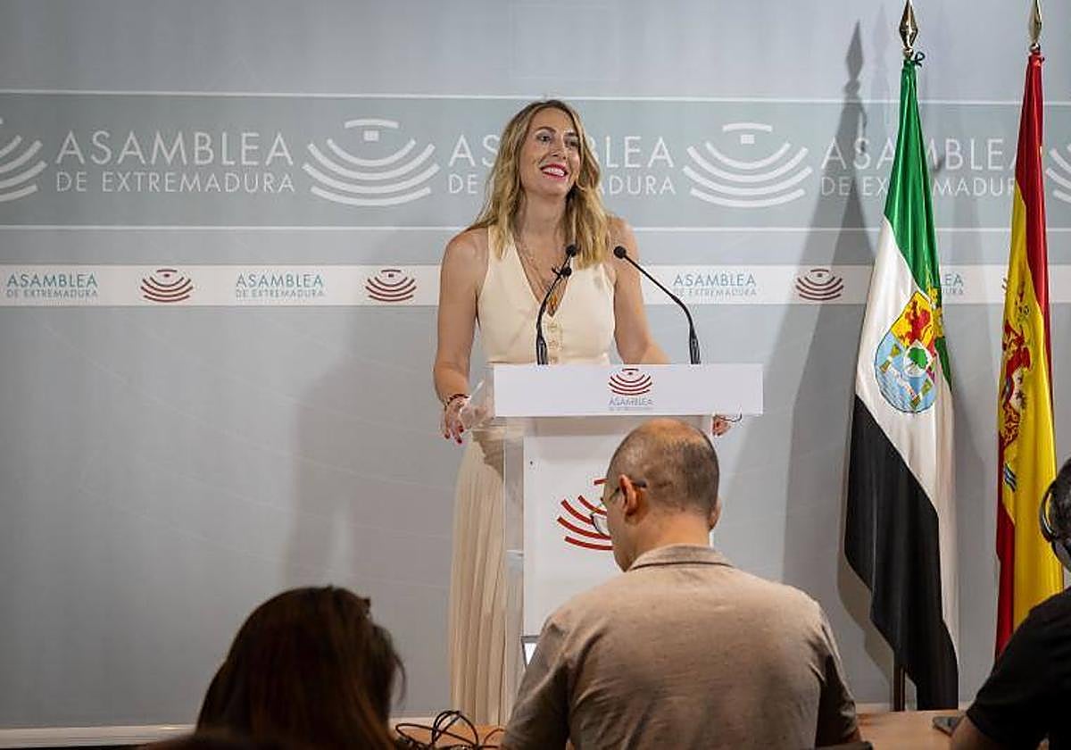 La líder del PP extremeño, María Guardiola.