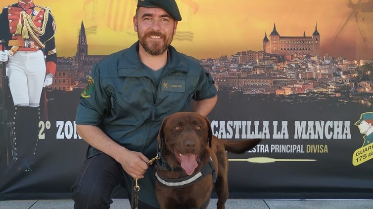 Se jubila Turko, el perro de la Guardia Civil que encontró 640.000 euros