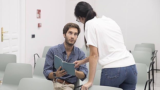 Los fundadores de la 'start up' Maedcore, en una de salas del International Lab