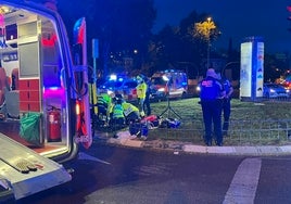 Herido grave un motorista de 32 años tras un accidente en la confluencia de las calles Velázquez y López de Hoyos