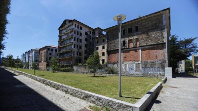 La parte trasera del viejo hospital de Santiago de Compostela, en una imagen de esta semana