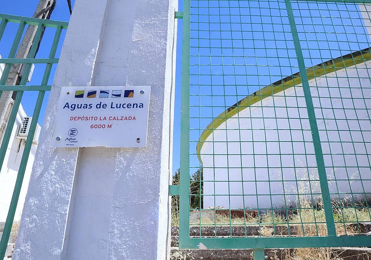 Imagen de un depósito de Aguas de Lucena