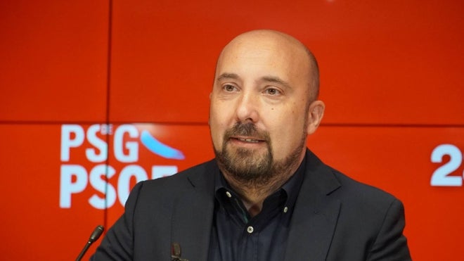 El secretario de organización del PSdeG, José Manuel Lage Tuñas, este sábado en rueda de prensa