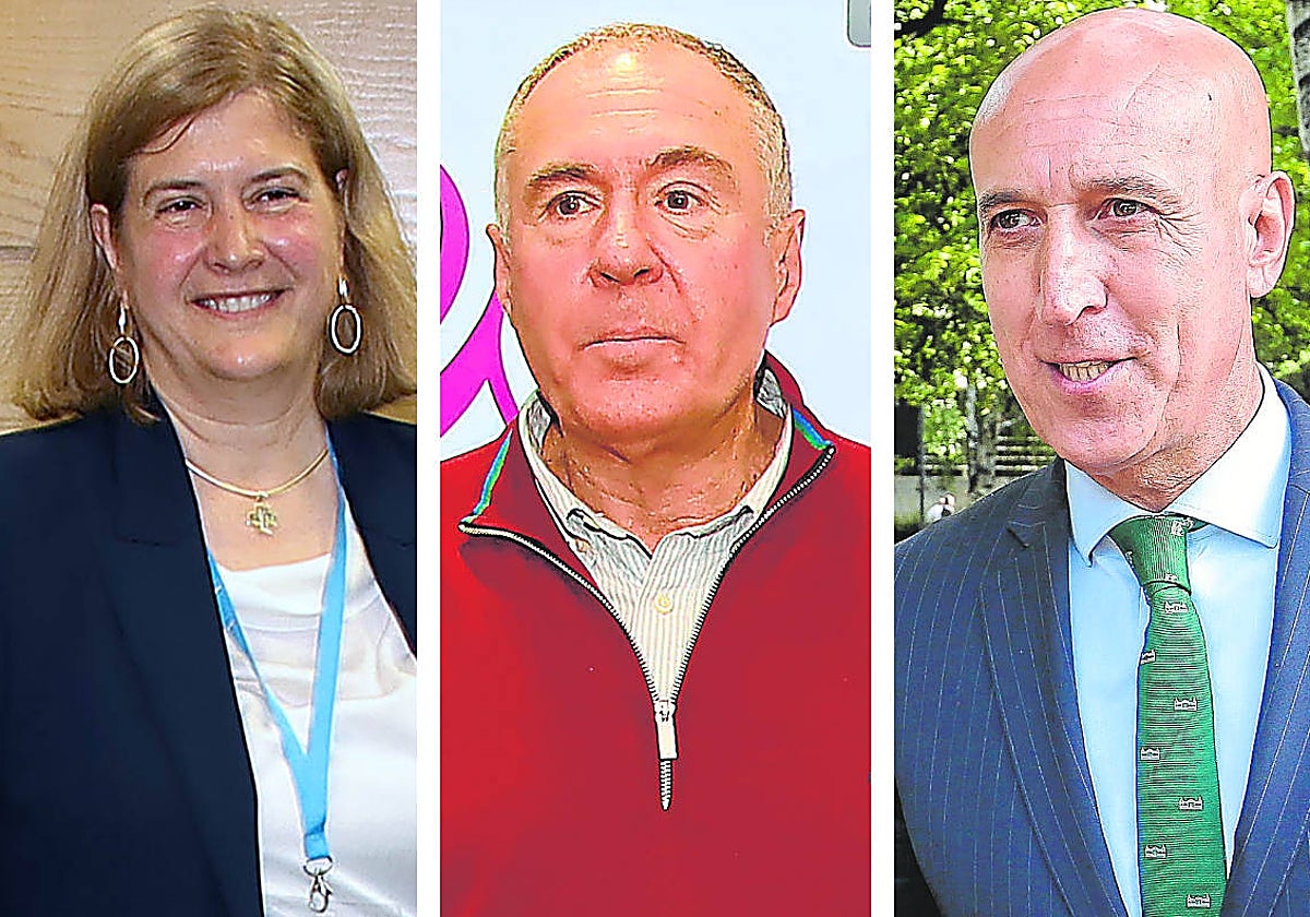 Margarita Torre (PP), Eduardo López Sendino (UPL) y José Antonio Diez (PSOE)