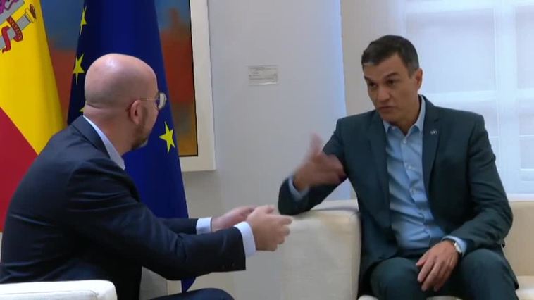 Pedro Sánchez se reúne con el presidente del Consejo Europeo en la Moncloa