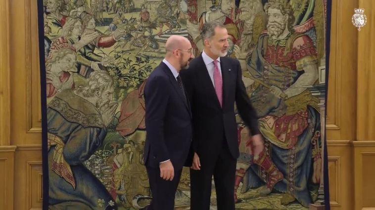 El Rey recibe en Zarzuela a Charles Michel