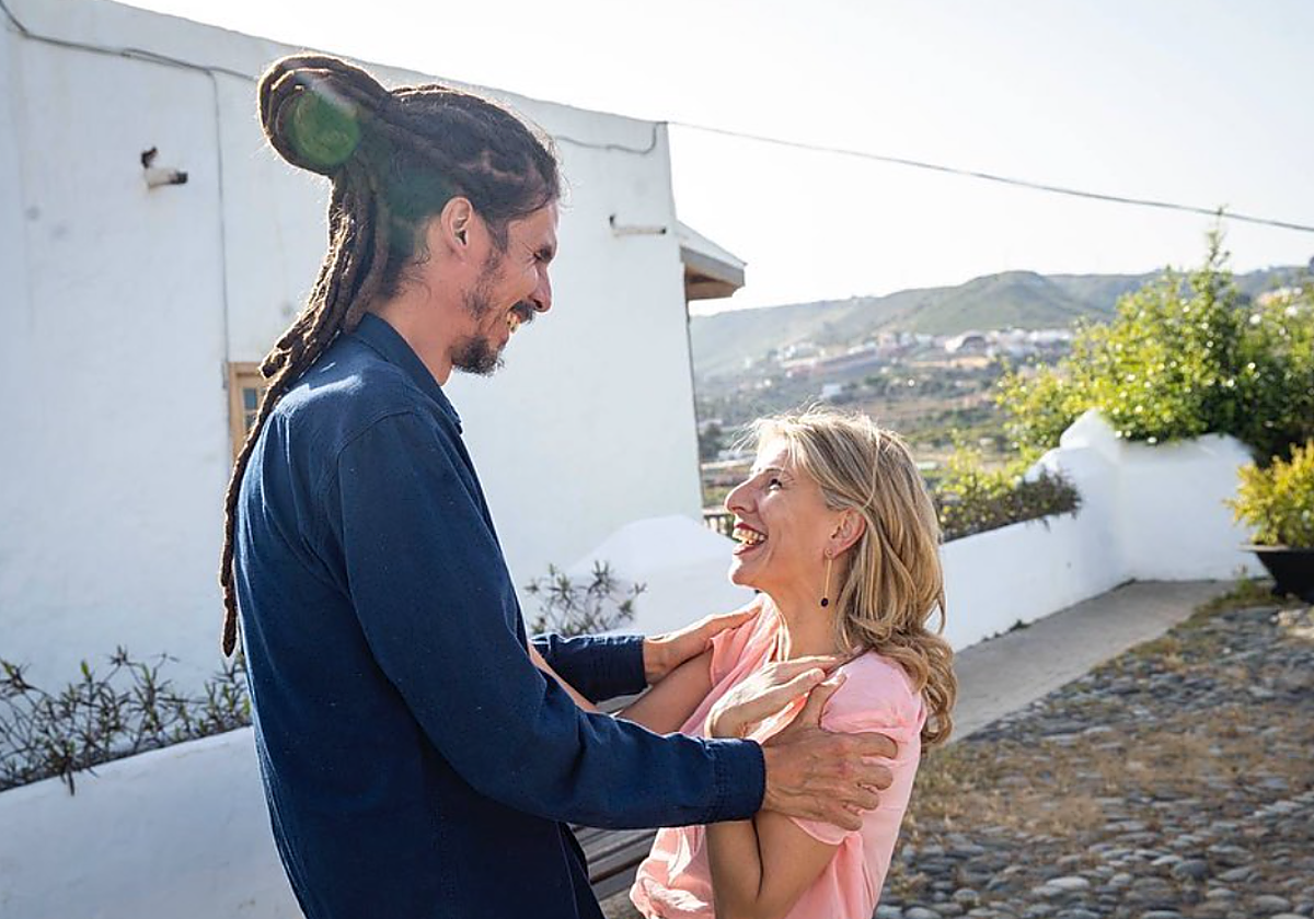 Alberto Rodríguez y Yolanda Díaz en un encuentro en Telde (Gran Canaria)
