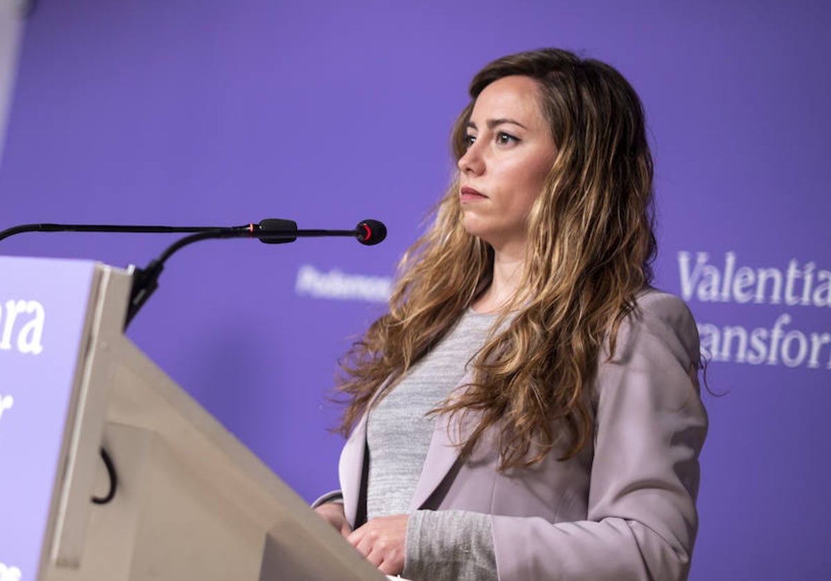 María Teresa Pérez, en una rueda de prensa