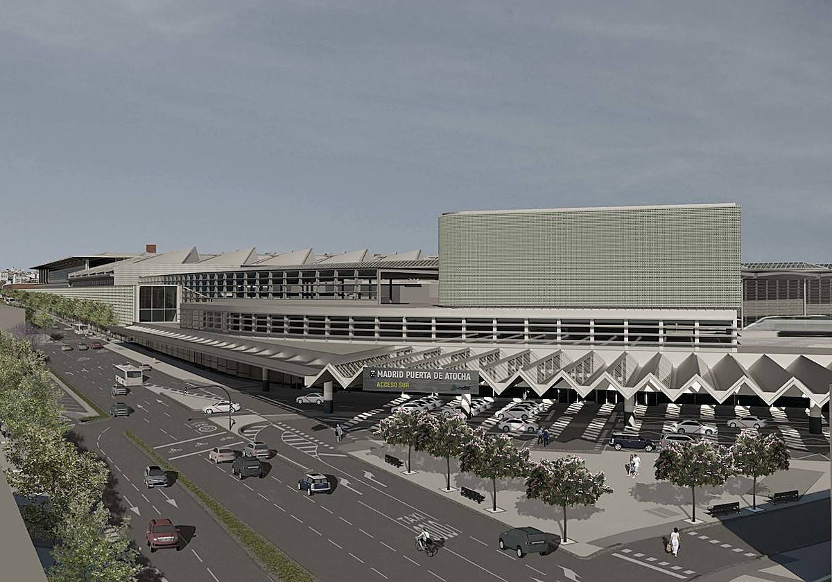 Vista del futuro acceso sur a Atocha, entre las calles Méndez Álvaro y Garganta de los Montes