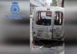 Detenido por quemar una furgoneta en Lanzarote tras causar daños en la pared de un edificio y arbolado