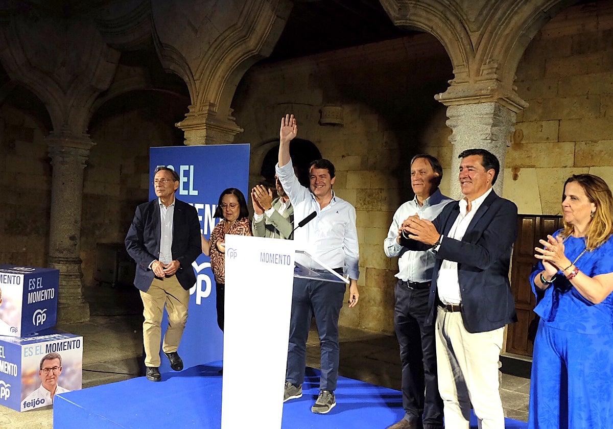 Alfonso Fernández Mañueco comienza la campaña electoral hacia el 23J en Salamanca
