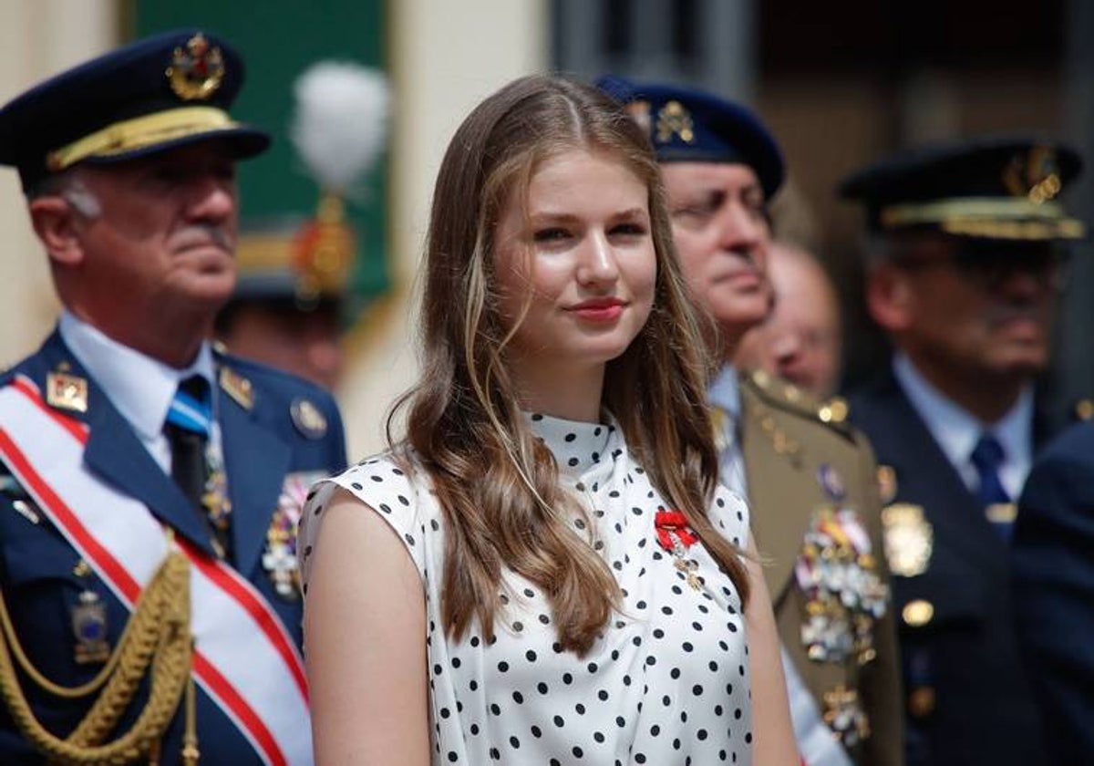 La Princesa Leonor durante su visita este pasado viernes a la Academia Militar de Zaragoza