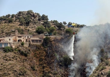 En imágenes, las labores de extinción del incendio declarado en el Valle