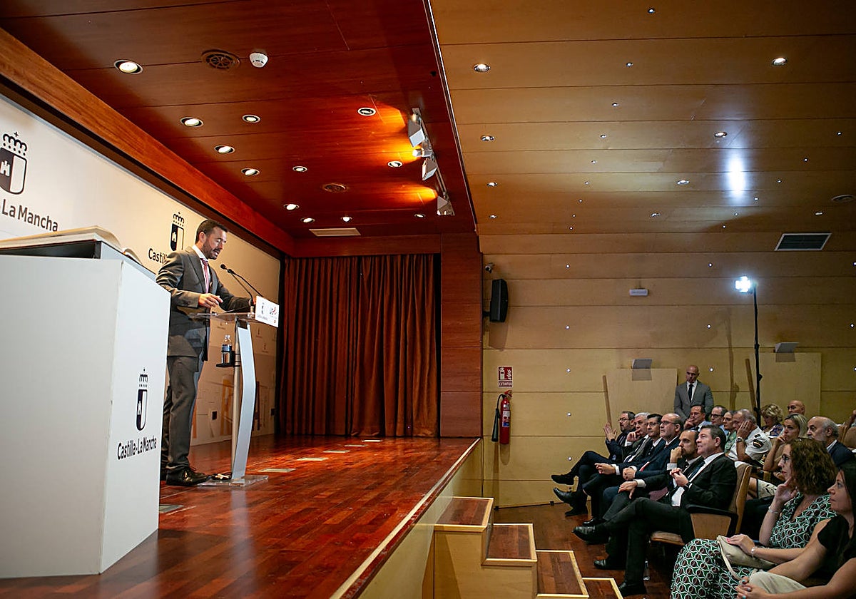 Escudero durante su intervención en la toma de posesión