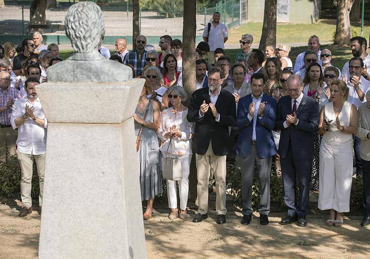 Rajoy, Moreno, De la Torre y España, en el homenaje