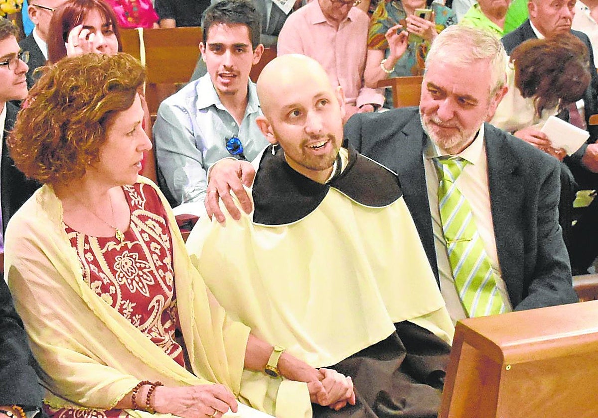 Fray Pablo María de la Cruz en la profesión religiosa como carmelita