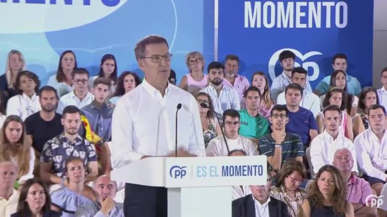 Feijóo apela a los "moderados" y a los "decepcionados" con Sánchez para repetir el "éxito" andaluz