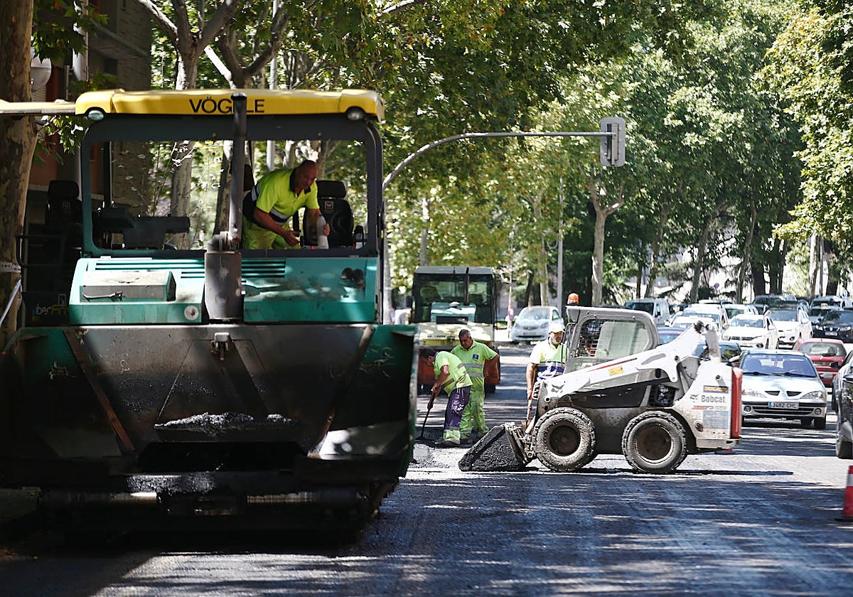 Operación asfalto en las calles de Madrid