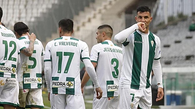 Willy celebra un gol con el Córdoba