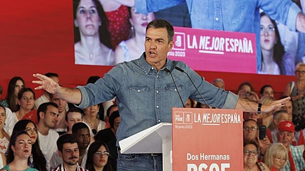 Pedro Sánchez, en un acto del PSOE en Dos Hermanas
