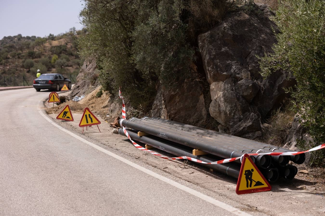 Obras para conseguir abastecerse de agua desde un pozo de Las Pedrizas