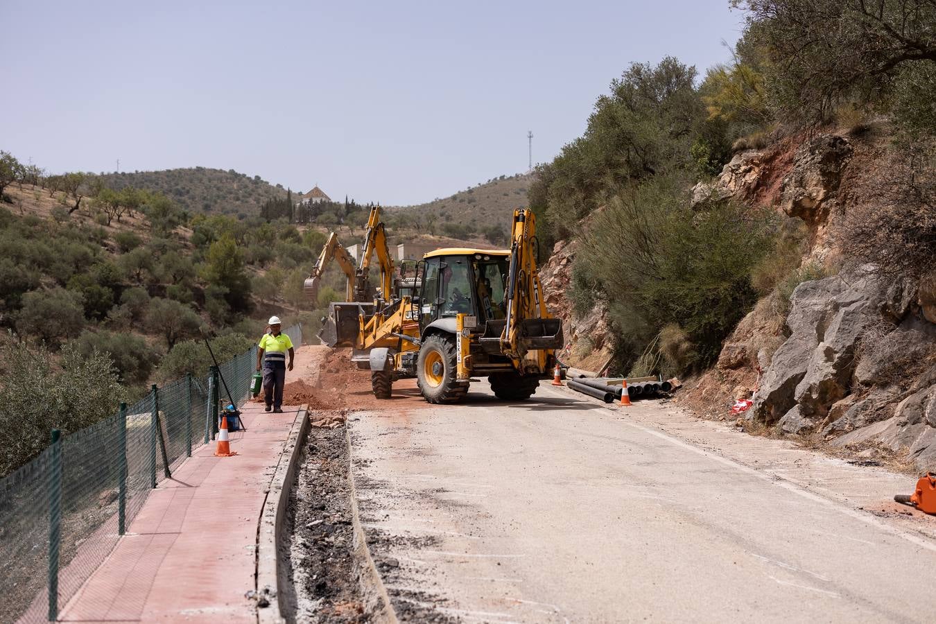 Obras para conseguir abastecerse de agua desde un pozo de Las Pedrizas