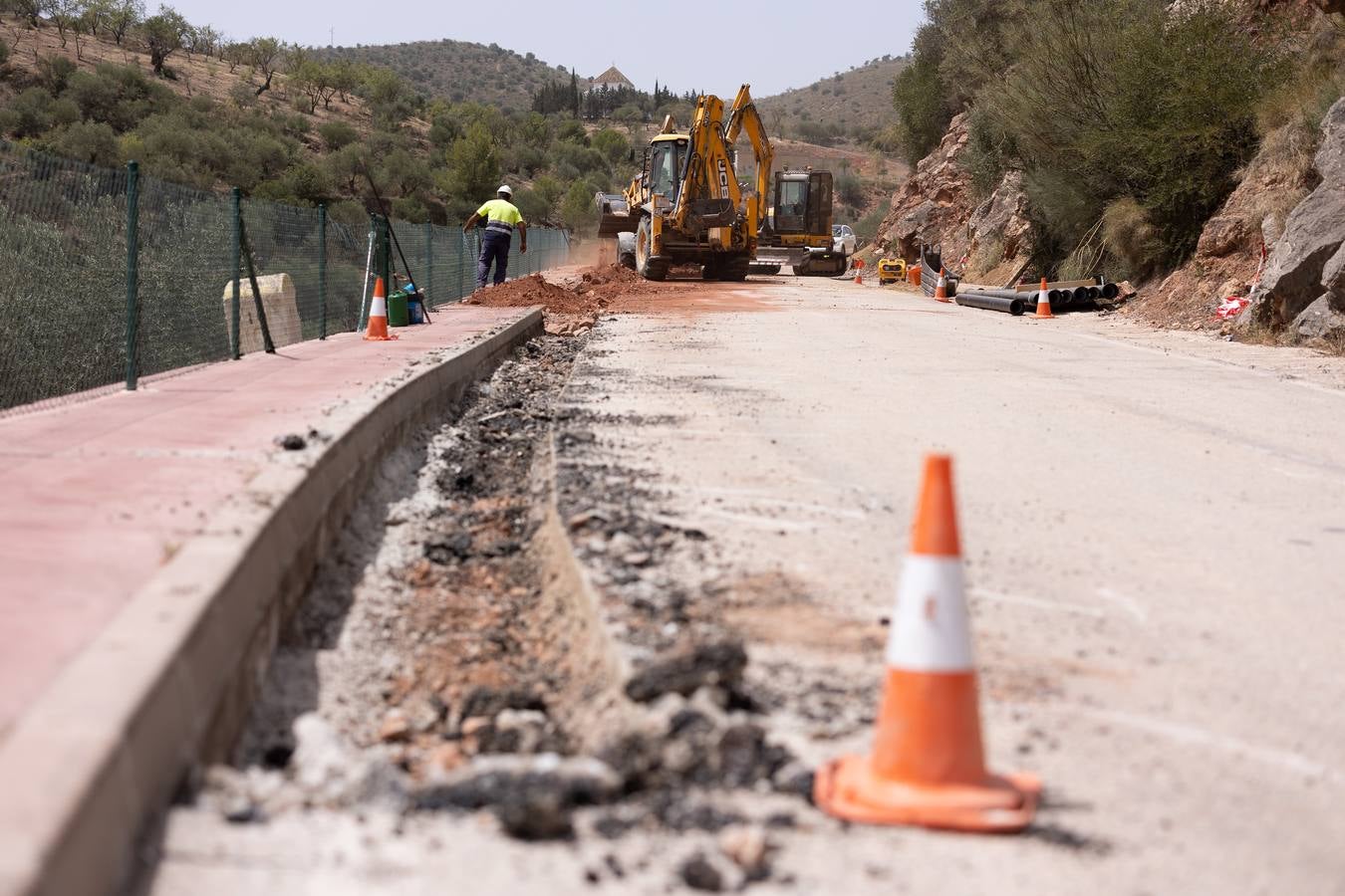 Obras para conseguir abastecerse de agua desde un pozo de Las Pedrizas