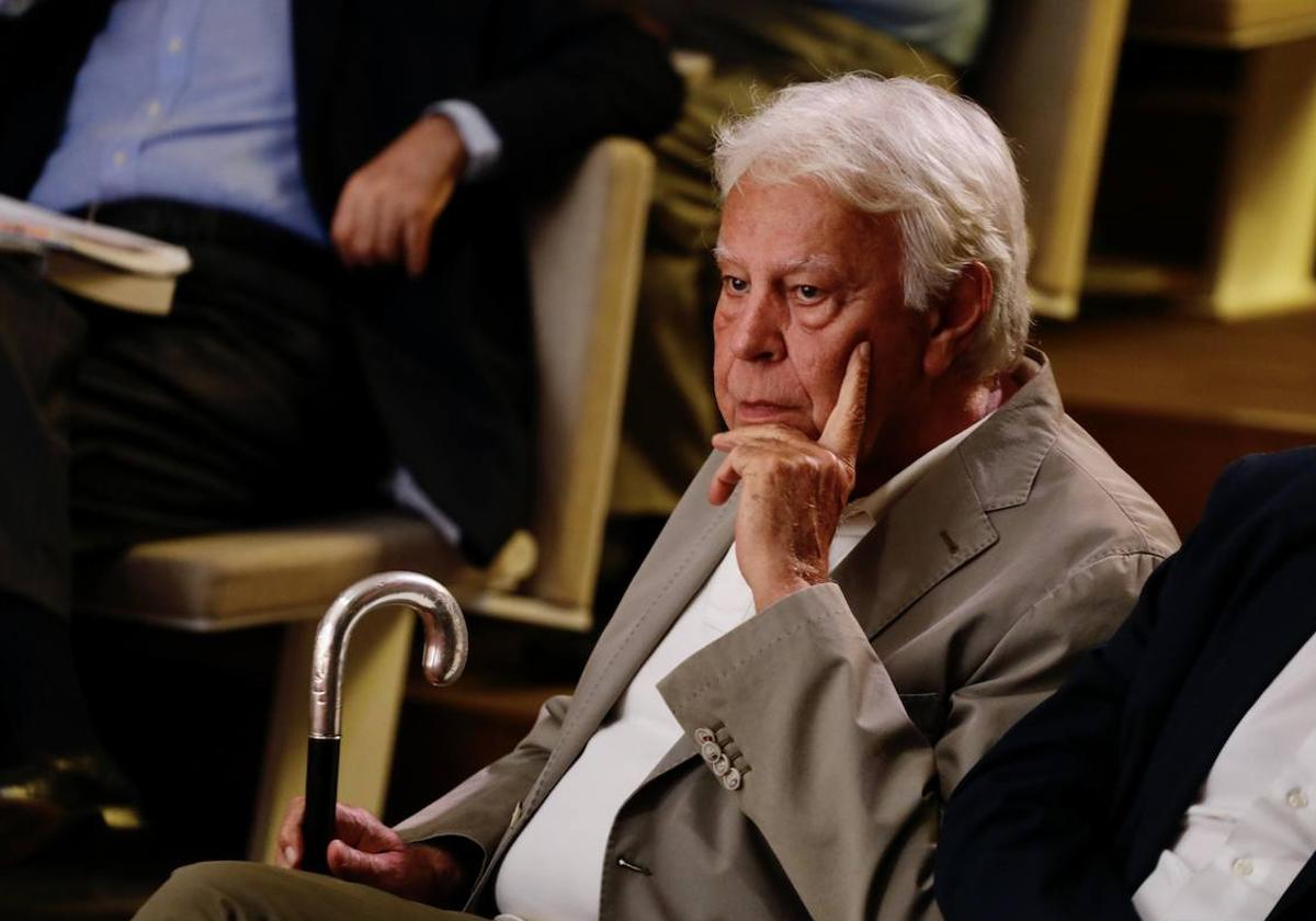 Felipe González, durante la presentación del libro «Aquel PSOE», el pasado junio