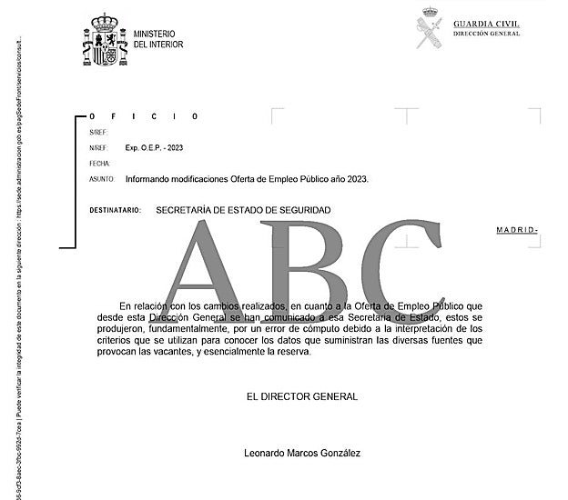 Interior infló el número de guardias civiles jubilados y muertos para tener más efectivos