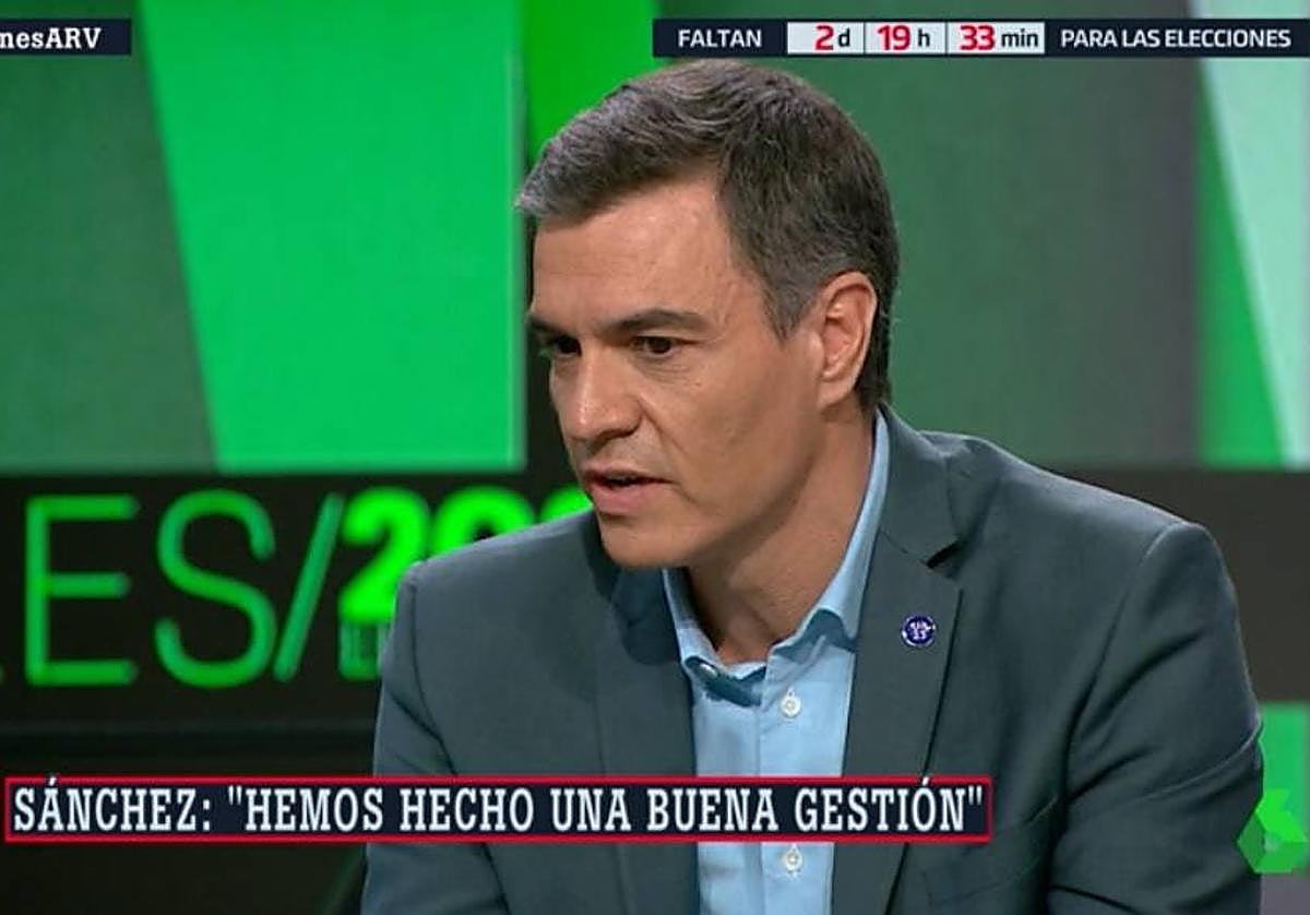 El presidente del Gobierno, Pedro Sánchez, en 'Al Rjo Vivo'