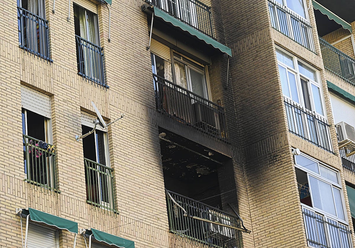 Imagen de archivo de una vivienda incendiada