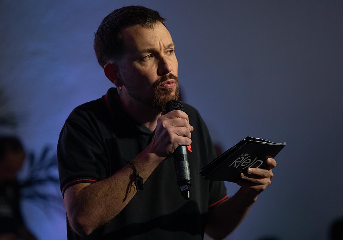 Pablo Iglesias en un mitín de Unidas Podemos en las elecciones del 28M