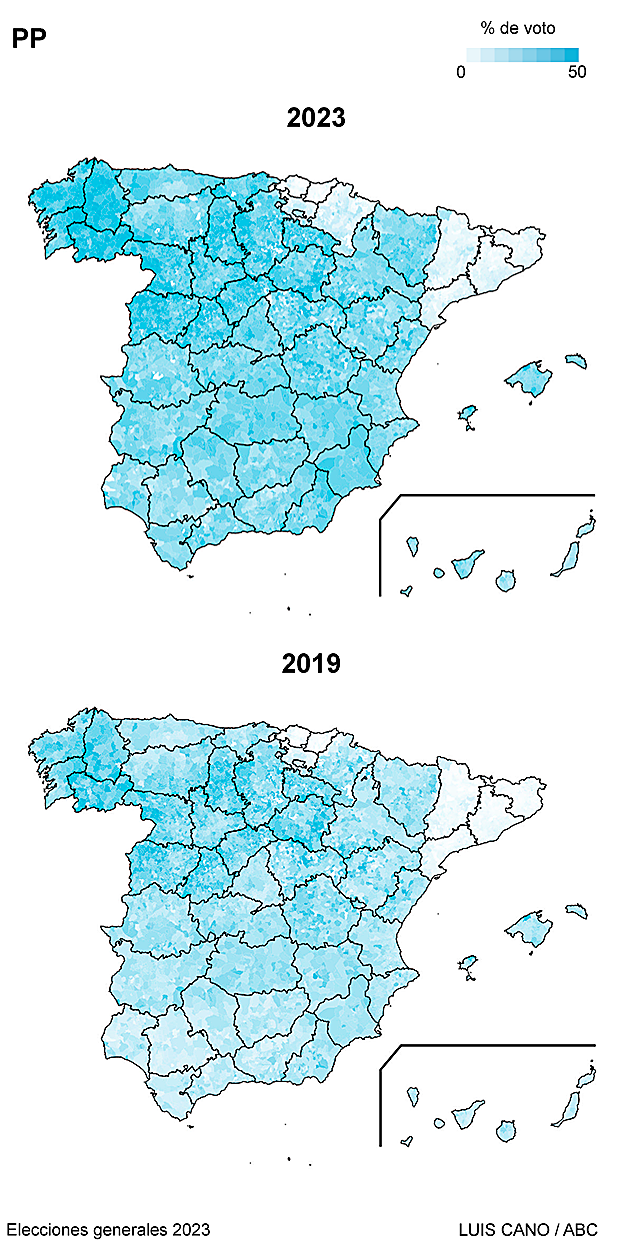 El caladero de los partidos el 23J: PP y PSOE se nutren de las caídas de Vox y Sumar