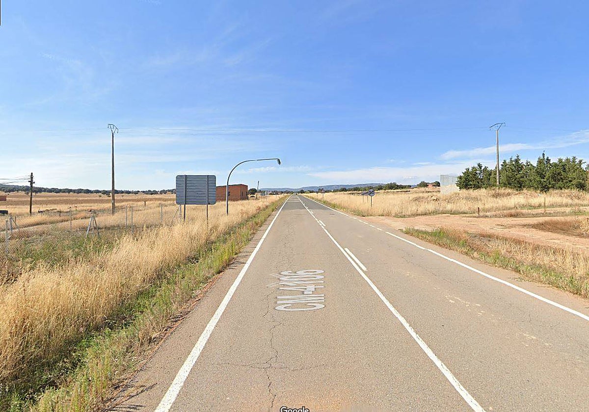 Carretera donde tuvo lugar el accidente, en la CM-4106