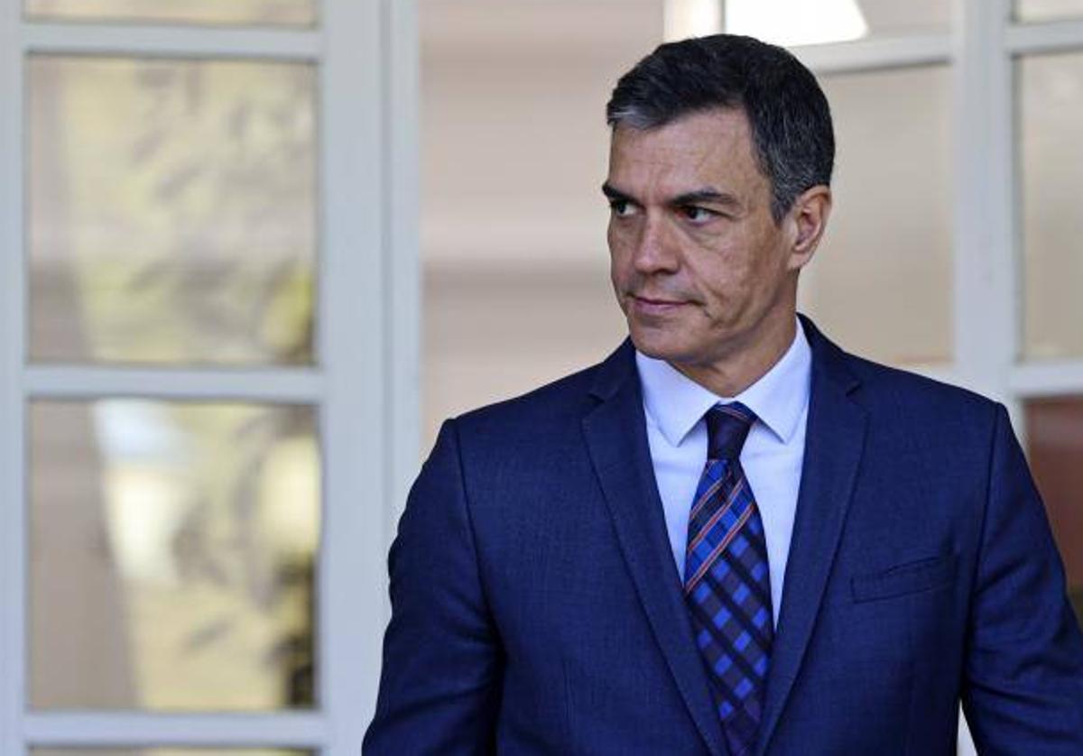 El presidente del Gobierno en funciones, Pedro Sánchez, en La Moncloa