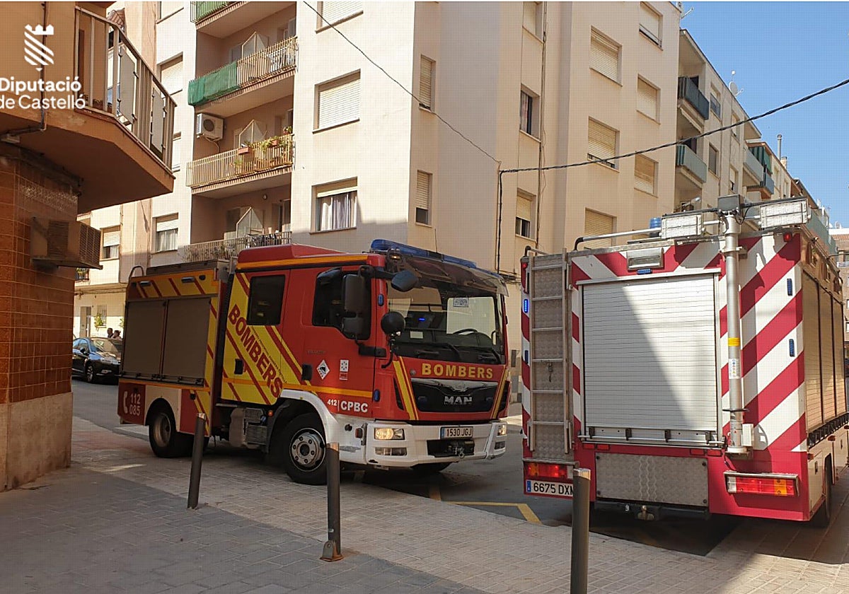 Imagen difundida por el Consorcio de Bomberos de Castellón del lugar del accidente.