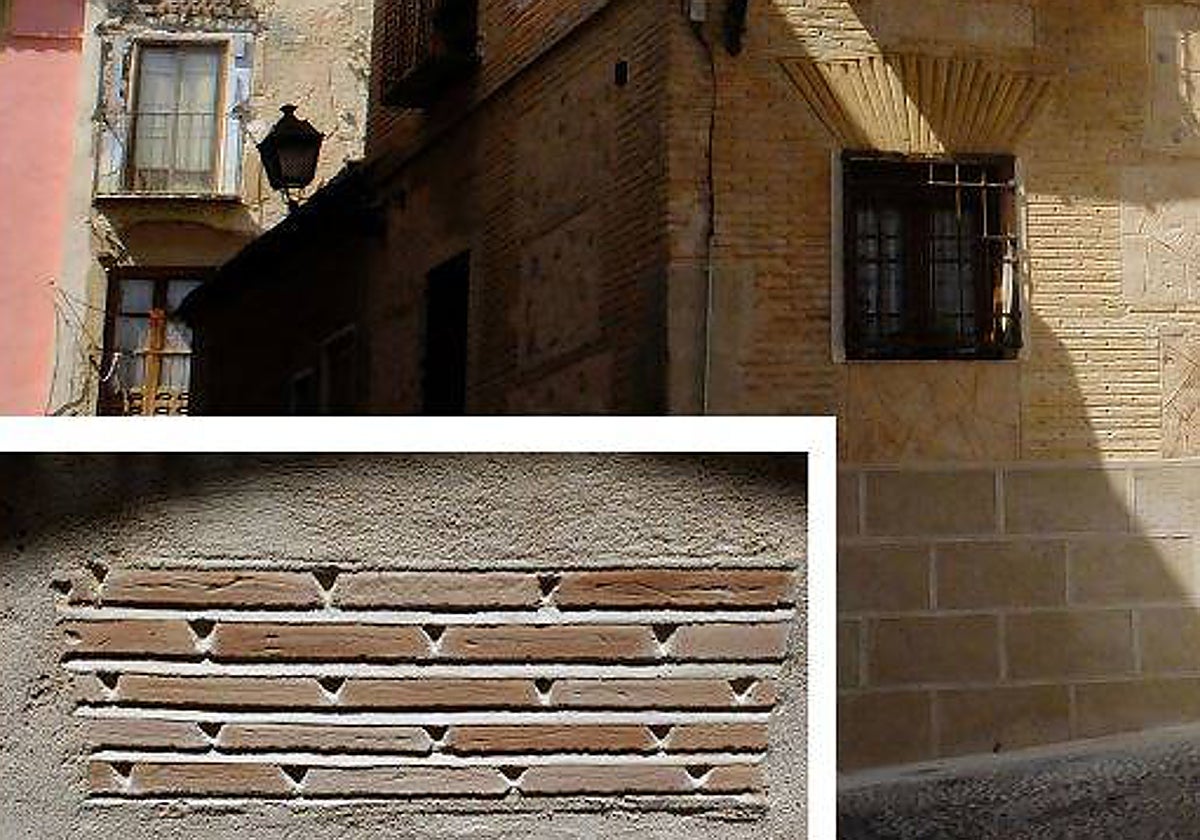 Fachada de una edificio de Toledo donde se han aplicado técnicas tradicionales de construcción
