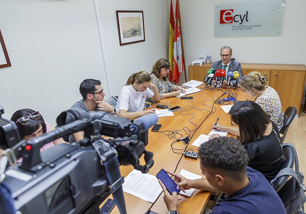 El consejero de Industria, Comercio y Empleo, Mariano Veganzones, este miércoles en Segovia